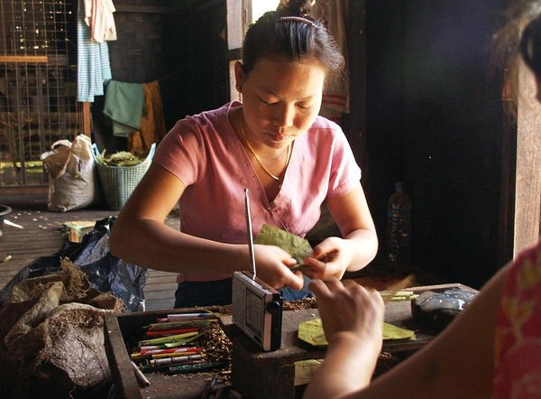 in cigar factory