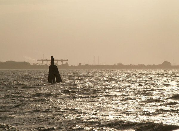 rain and sun on the lagoon