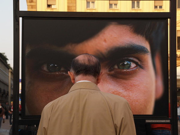a man and a boy, Torino, Italy