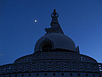 Shanti stupa by night