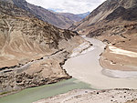 Indus and Zanskar rivers merging