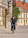 cycling in Kuldiga, Latvia