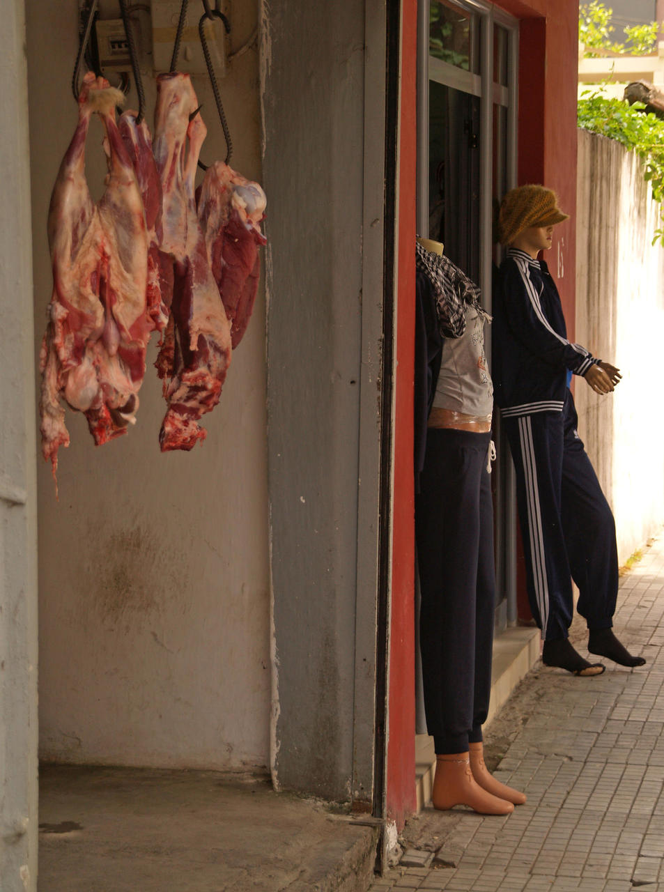 shoping street in Elbasan, Albania