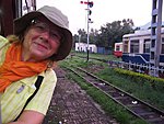 happy train passenger in Kalka