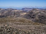view from Scafell Pike, Great Gable on the right