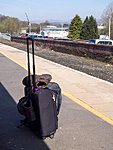 someone&#x27;s luggage in Kendal station