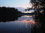 Tündre lake sunset