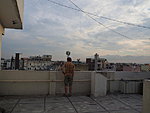 on the hotel roof