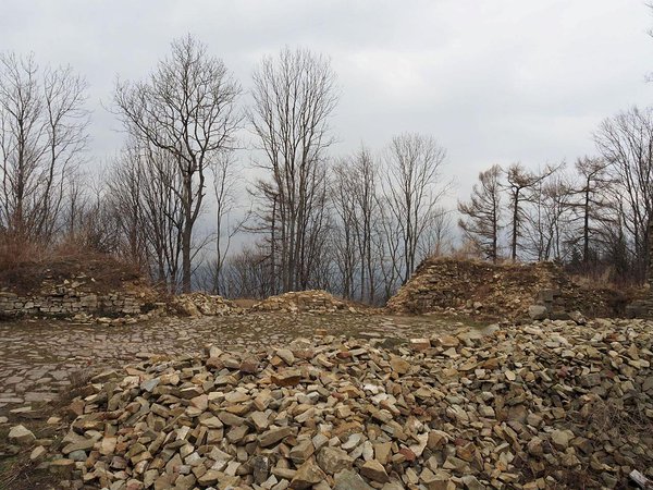 Lanckorona castle ruins
