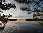 sunrise at lake Rutajärvi, Leivonmäki national park, Finland