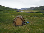 camp in Leirufjörður 