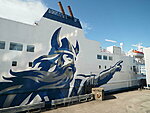 the ship with the viking logo