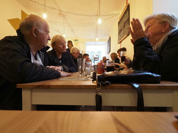 in a café with Dutch people