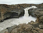 Aldeyarfoss with the Dutch hikers