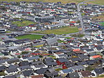 Klaksvík, Christianskirkjan in the middle