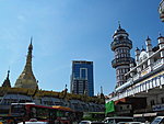 Sule pagoda and Bengali mosque