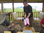 Juhan serving wine (picture by Helje)