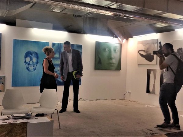 With Kiev city mayor Vytali Klitschko at Art fair 2018