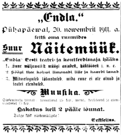 Postimehe Pärnu väljaanne 17. nov. 1911