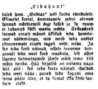 Teade Postimehe Pärnu väljaandes 29. okt. 1911