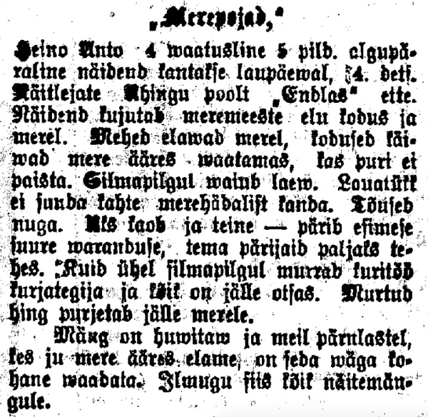 Postimehe Pärnu väljaanne 4. dets. 1920