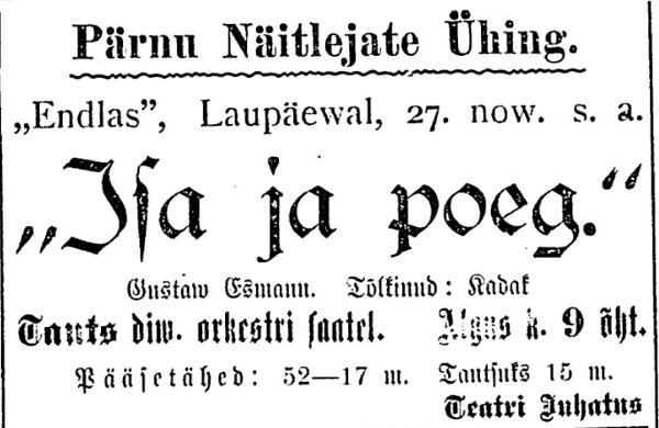 Kaja Pärnu väljaanne 25. nov. 1920