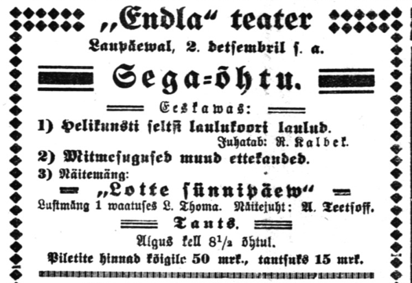 Vaba Maa Pärnu väljaanne 2. dets. 1922