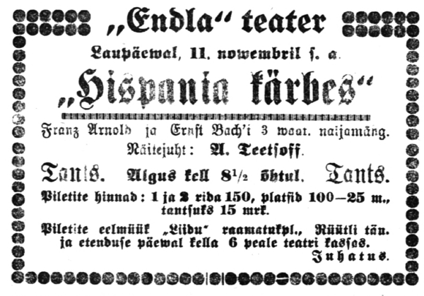 Vaba Maa Pärnu väljaanne 8. nov. 1922