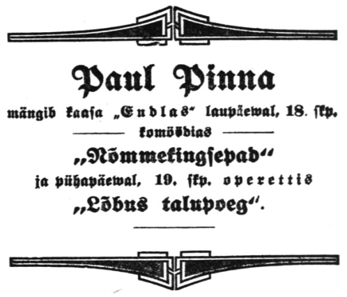 Vaba Maa Pärnu väljaanne 14. nov. 1922