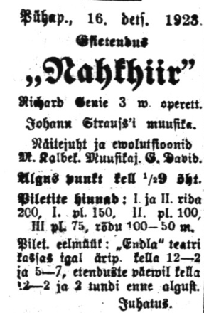 Vaba Maa Pärnu väljaanne 13. dets. 1923