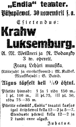 Postimehe Pärnu väljaanne 27. nov. 1924