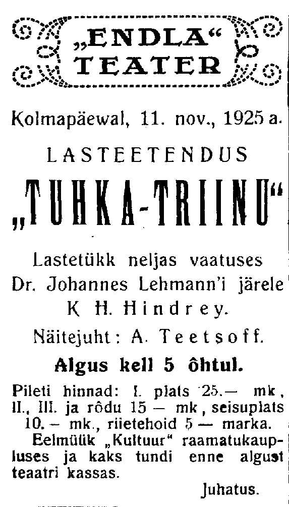 Postimehe Pärnu väljaanne 10. nov. 1925