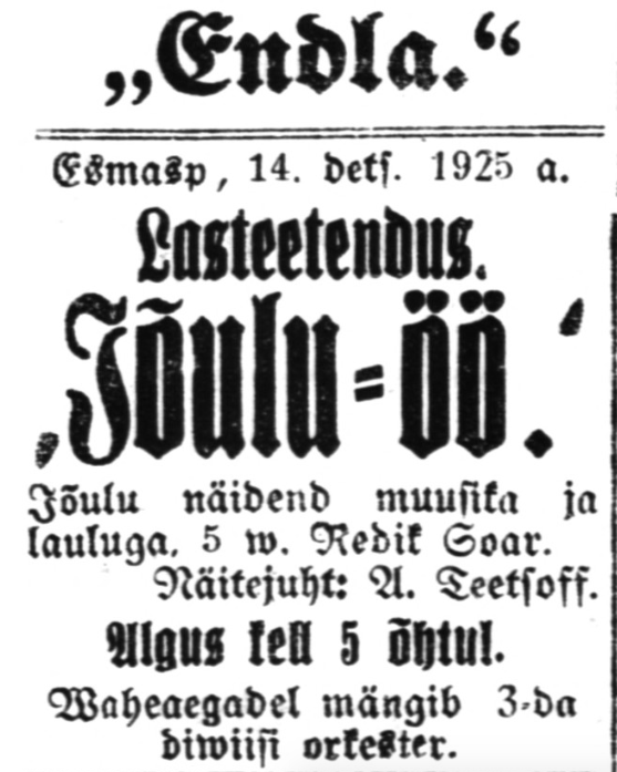 Vaba Maa Pärnu väljaanne 12. dets. 1925