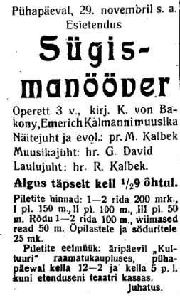 Postimehe Pärnu väljaanne 27. nov. 1925