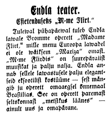 Eelteade Pärnu Päevalehes 19. nov. 1929