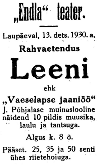 Pärnu Päevaleht 12. dets 1930