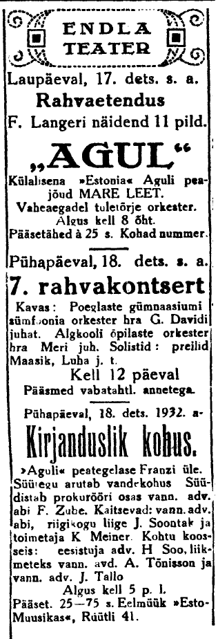 Pärnu Päevaleht 16. dets. 1932