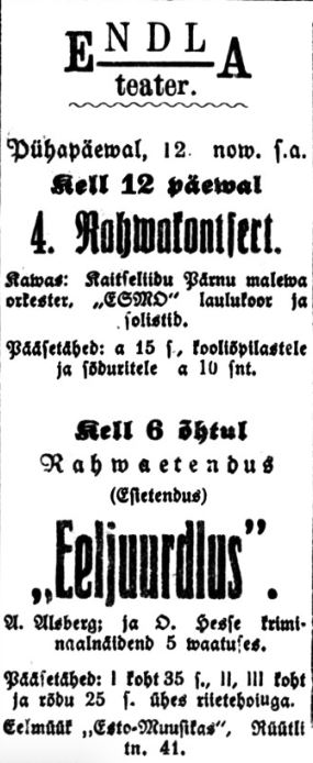 Vaba Maa Pärnu väljaanne 12. nov. 1933