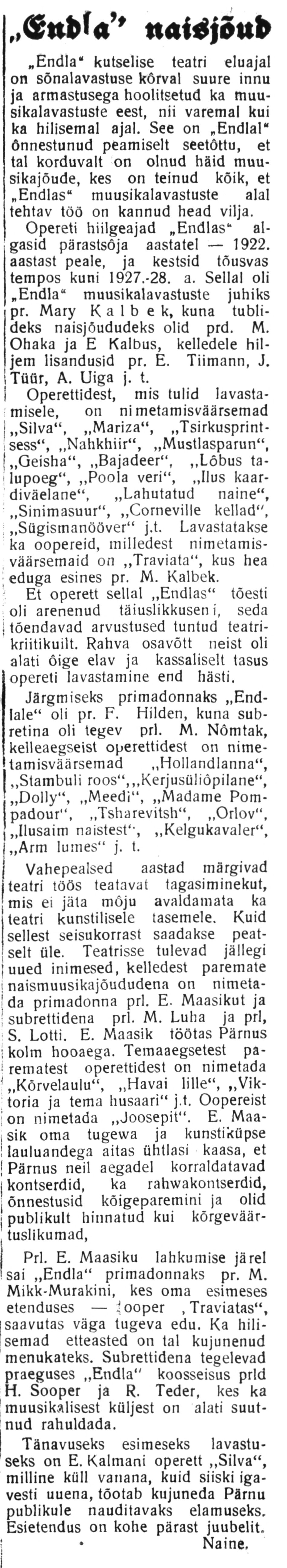 Vaba Maa Pärnu väljaanne 30. okt. 1936