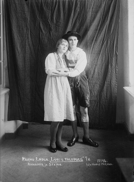 „Lõbus talupoeg“ 1922. Marie Kalbek ja Juhan Kull