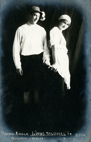 „Lõbus talupoeg“ 1922. August Reiman ja Marie Kalbek