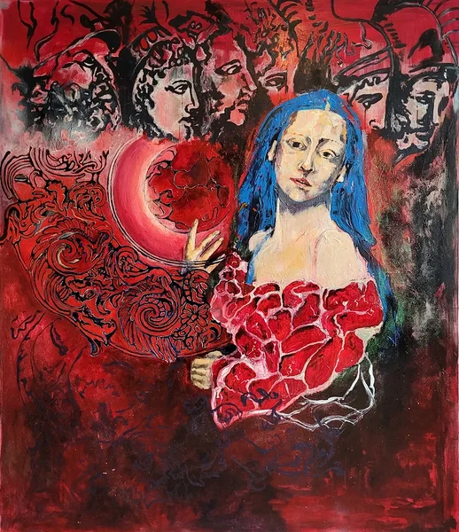 Weather forecast. Mixed media on canvas. 175 x 145 cm
