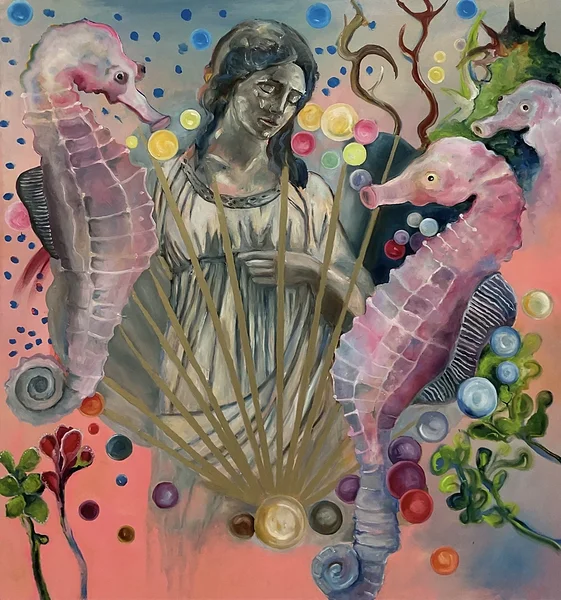 Schlachtensee. 160 x 150 cm. Mixed media on canvas. 2025