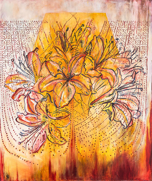 CROSSROADS II. Mixed media on canvas. 195 x 165 cm