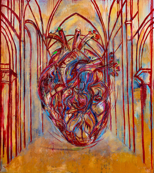 CROSSROADS V. Mixed media on canvas. 180 x 160 cm
