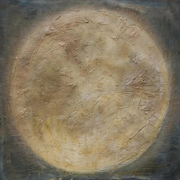The Moon. Mixed media on canvas. 1,5 x 1,5 m