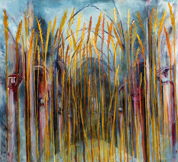 I Let Love In I. Mixed media on canvas. 150 x 165 cm