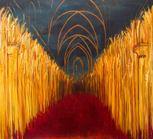 I Let Love In IV. Mixed media on canvas. 150 x 165 cm