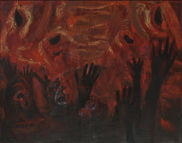 Possible V. mixed media on canvas. 150 x 170 cm