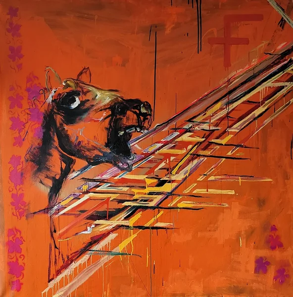 XlxuxvX. II. Mixed media on canvas. 1,5 x 1,5 m